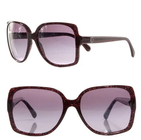 CHANEL Tweed CC Sunglasses 5267 Red 82485 